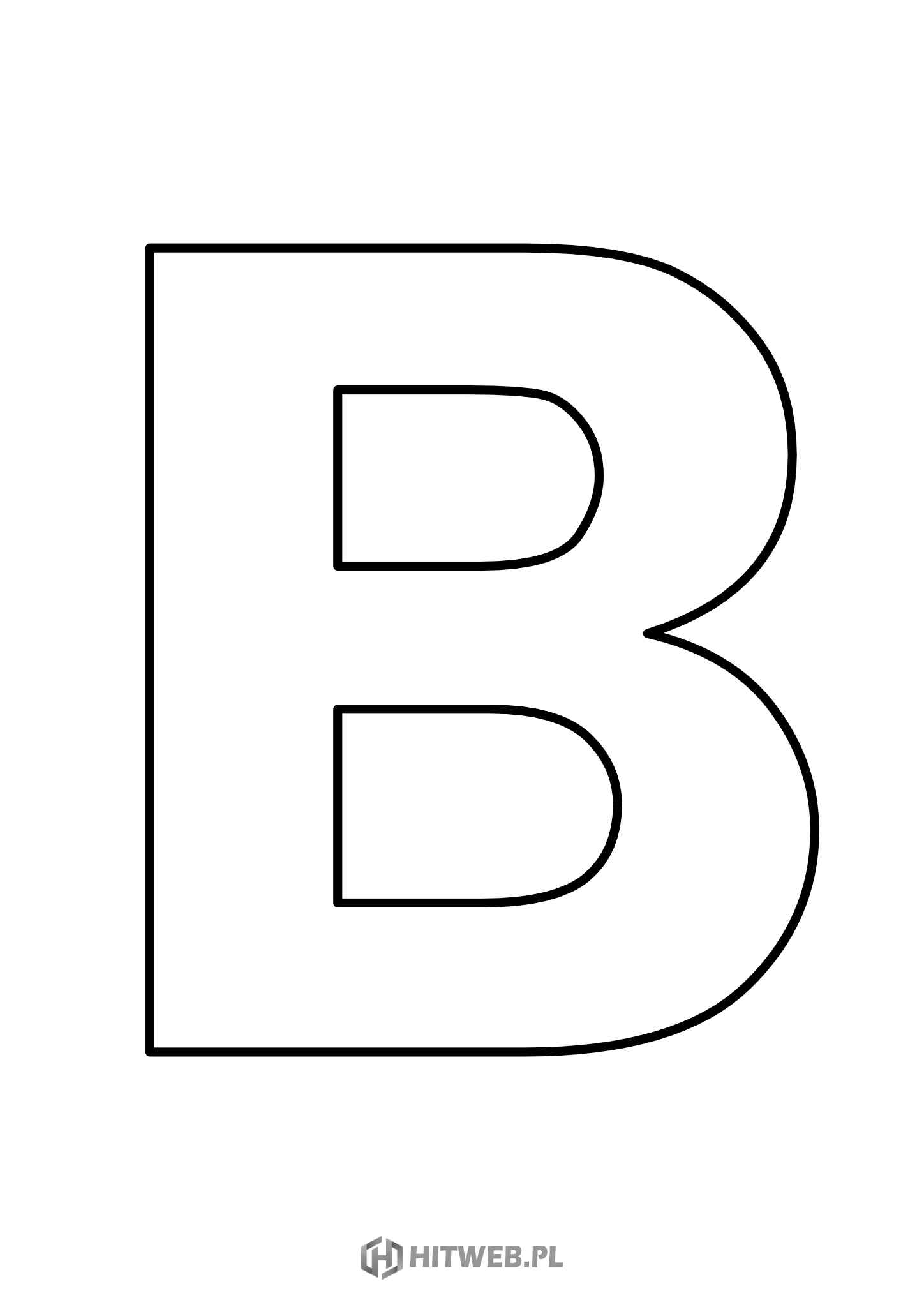 litera B do druku