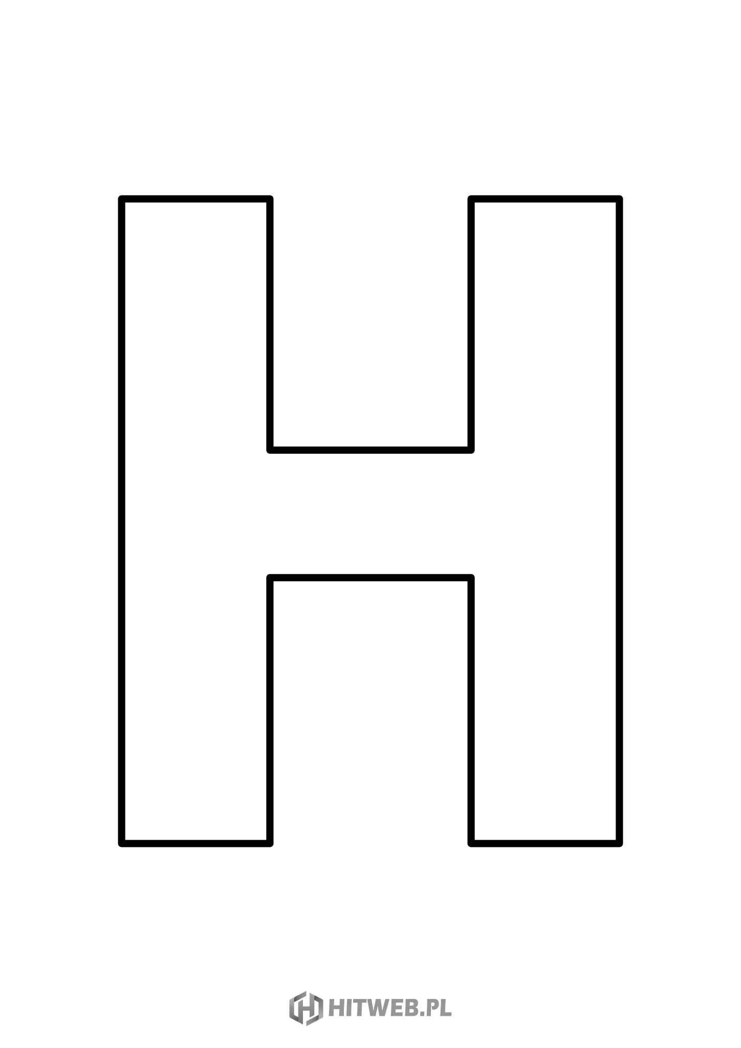 litera H do druku