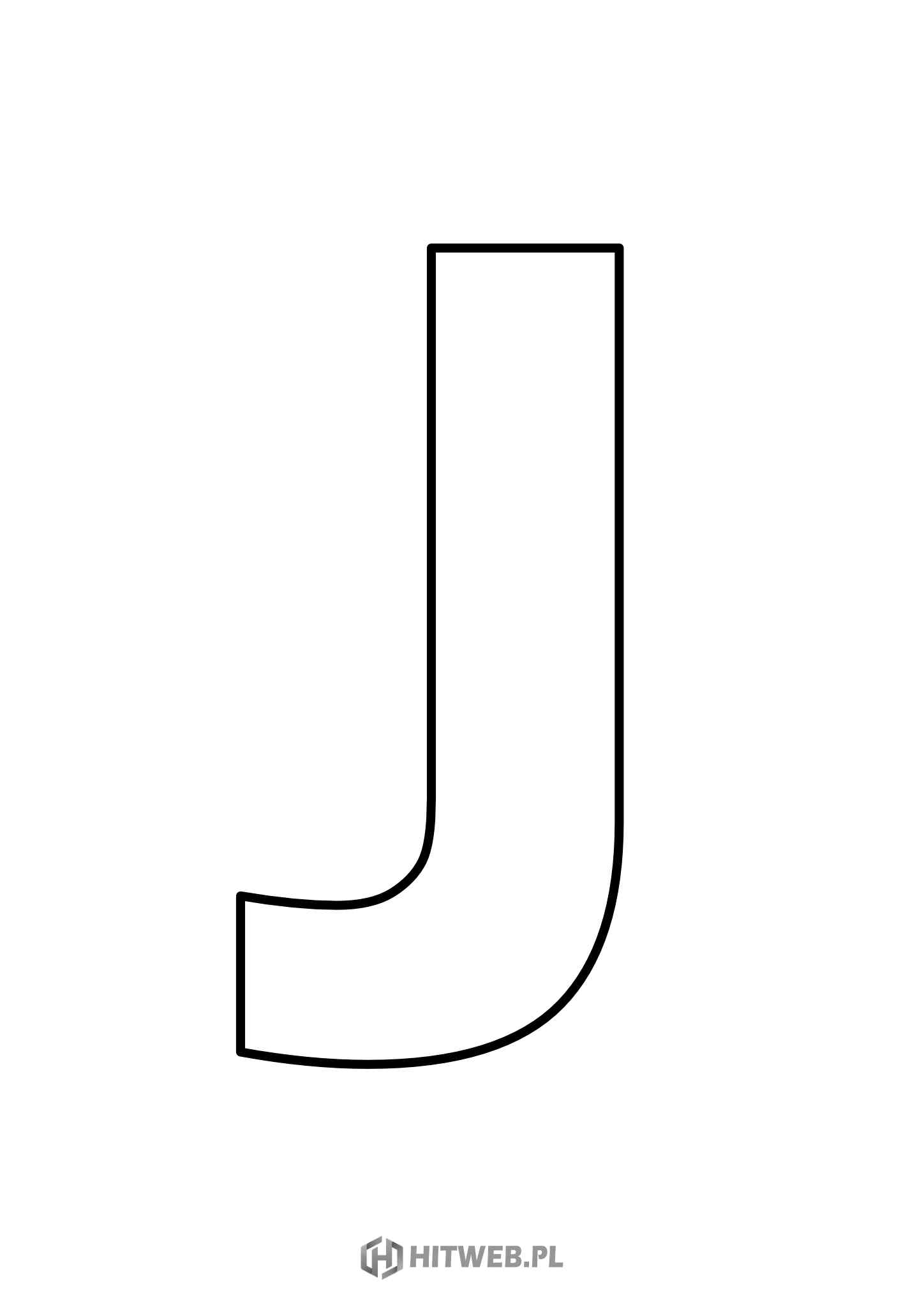 litera J do druku