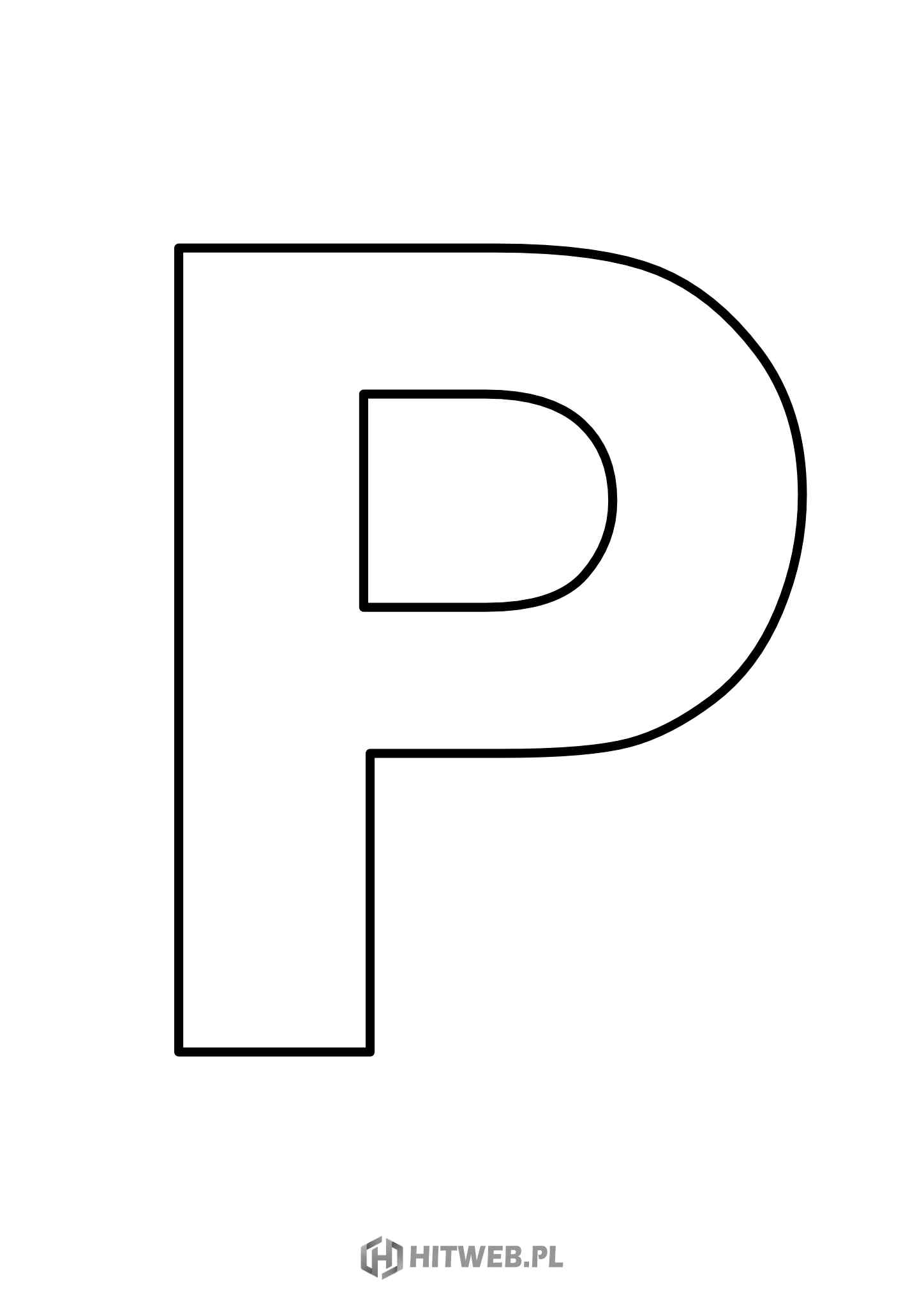 litera P do druku